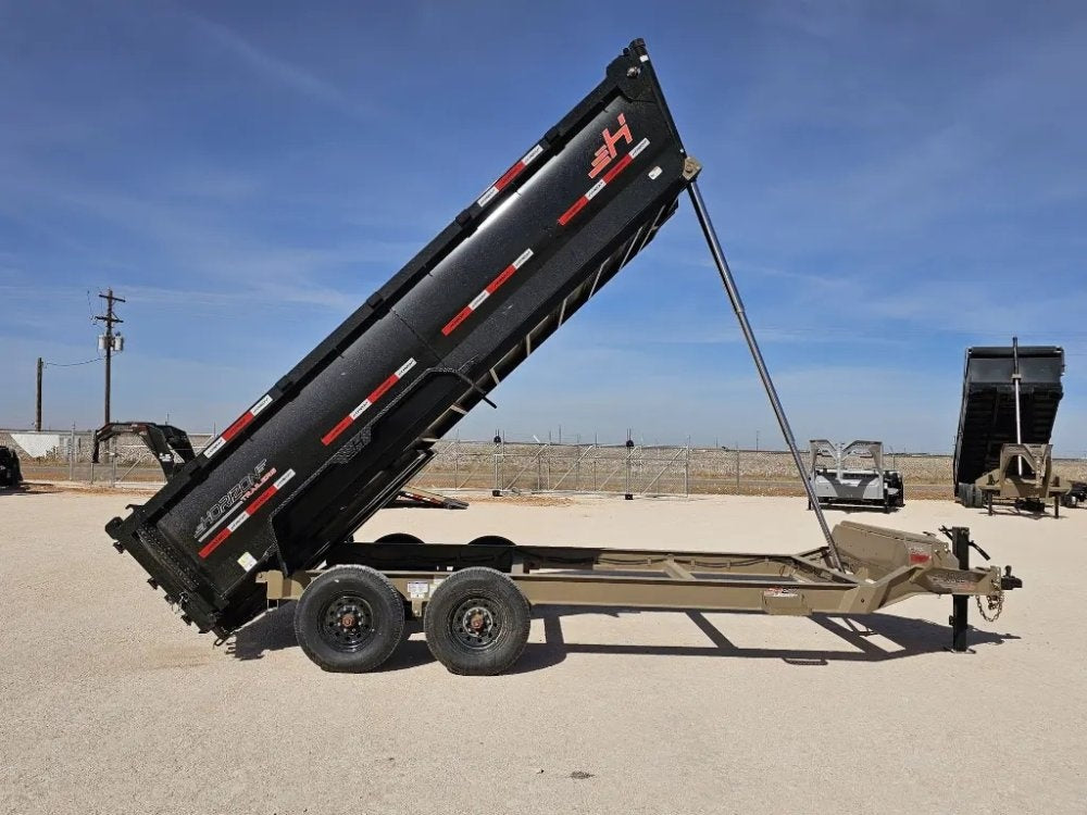 16' Horizon HZ7 Bumper Pull Dump Trailer 36" Side Walls - (2) 8K Axles - Bumper Pull Dump - TrailerSwap