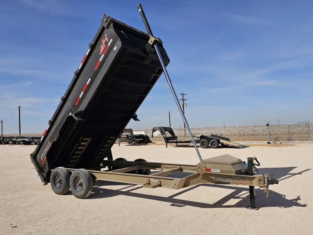16' Horizon HZ7 Bumper Pull Dump Trailer 36" Side Walls - (2) 8K Axles - Bumper Pull Dump - TrailerSwap