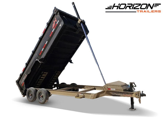 16' Horizon HZ7 Bumper Pull Dump Trailer 36" Side Walls - (2) 8K Axles - Bumper Pull Dump - TrailerSwap