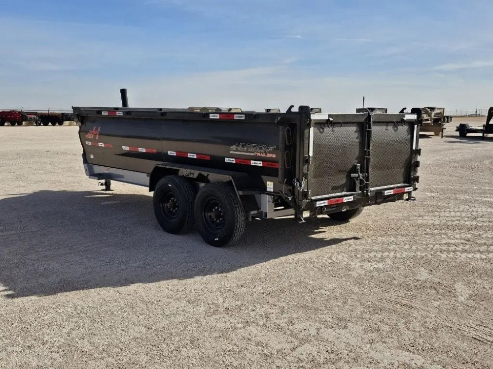 16' Horizon HZ7 Bumper Pull Dump Trailer 36" Side Walls - (2) 8K Axles - Bumper Pull Dump - TrailerSwap