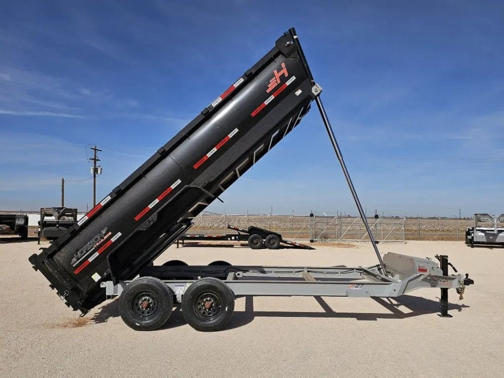 16' Horizon HZ7 Bumper Pull Dump Trailer 36" Side Walls - (2) 8K Axles - Bumper Pull Dump - TrailerSwap