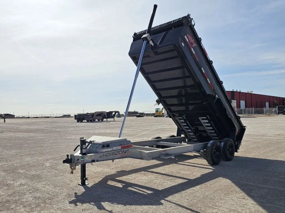 16' Horizon HZ7 Bumper Pull Dump Trailer 36" Side Walls - (2) 8K Axles - Bumper Pull Dump - TrailerSwap