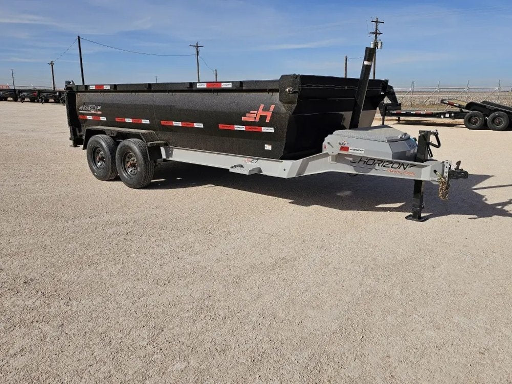 16' Horizon HZ7 Bumper Pull Dump Trailer 36" Side Walls - (2) 8K Axles - Bumper Pull Dump - TrailerSwap