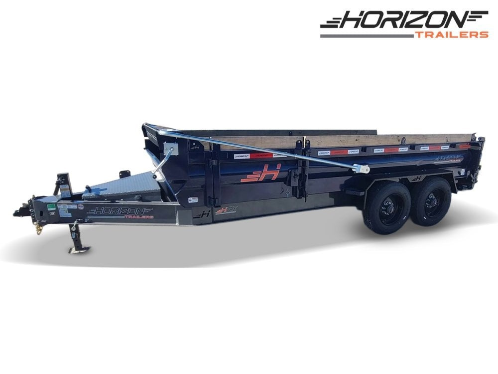 16' Horizon HZX Gooseneck Dump Trailer 24" Side Walls - (2) 10K Axles - Gooseneck Dump - TrailerSwap
