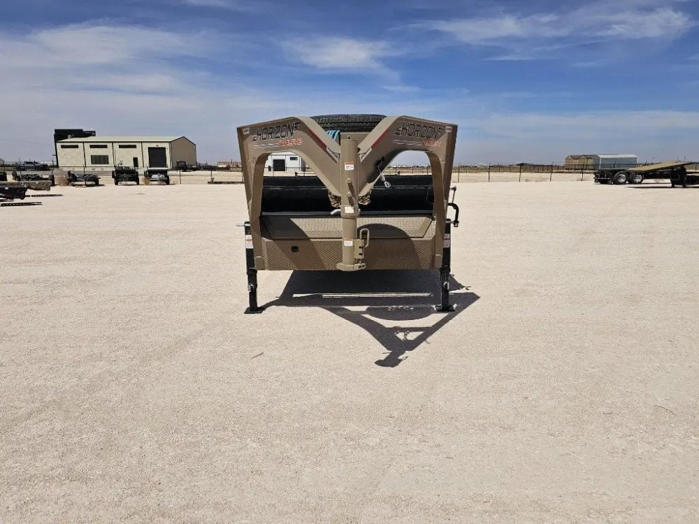 16' Horizon LZ7 Gooseneck Dump Trailer 30" Side Walls - (2) 7K Axles - Gooseneck Dump - TrailerSwap