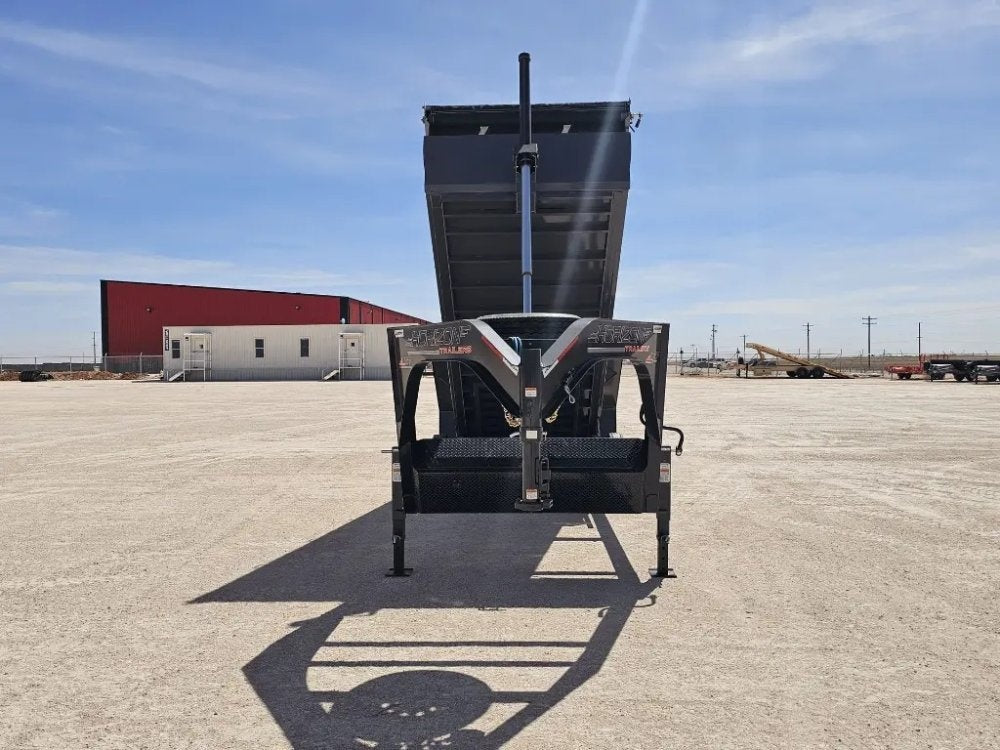 16' Horizon LZ7 Gooseneck Dump Trailer 42" Side Walls Telescopic Lift - (2) 7K Axles - Gooseneck Dump - TrailerSwap