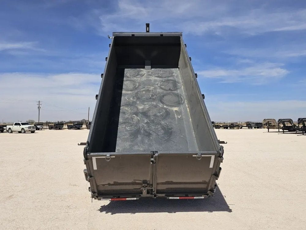 16' Horizon LZ7 Gooseneck Dump Trailer 42" Side Walls Telescopic Lift - (2) 7K Axles - Gooseneck Dump - TrailerSwap