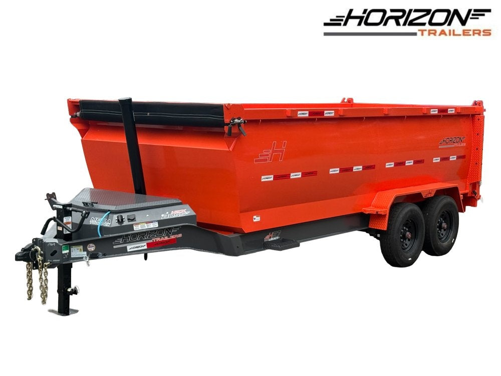 16' HZ7 Dump 48" Sides - 8K Axles - 12 Ton Telescopic Lift - 14 Ply Tires, 2 Speed Jack - Bumper Pull Dump - Dump Trailers - TrailerSwap