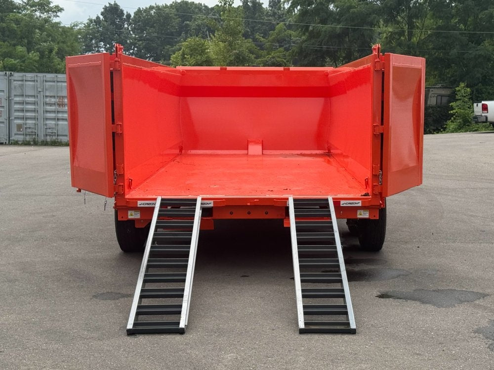16' HZ7 Dump 48" Sides - 8K Axles - 12 Ton Telescopic Lift - 14 Ply Tires, 2 Speed Jack - Bumper Pull Dump - Dump Trailers - TrailerSwap
