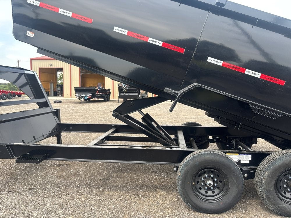 16' HZ7 GN Dump 48" Sides - 7K Axles - Gooseneck Dump - Dump Trailers - TrailerSwap