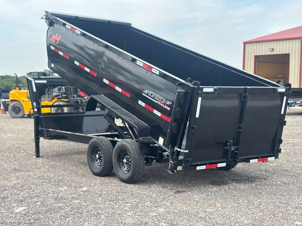 16' HZ7 GN Dump 48" Sides - 7K Axles - Gooseneck Dump - Dump Trailers - TrailerSwap