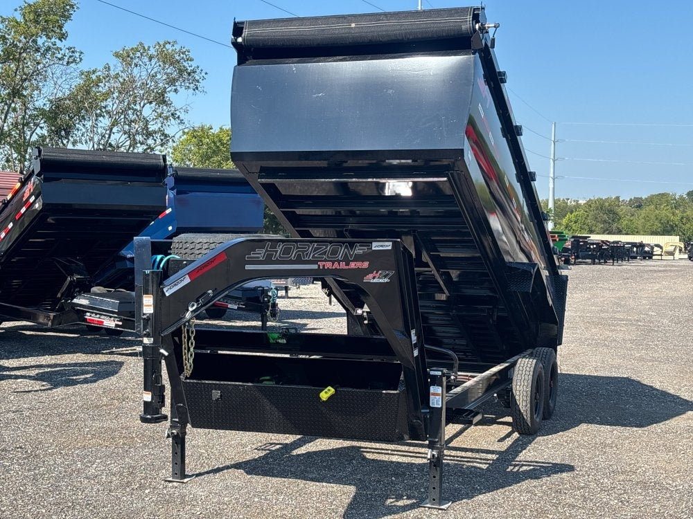 16' HZ7 GN Dump 48" Sides - 8K Axles - Gooseneck Dump - Dump Trailers - TrailerSwap