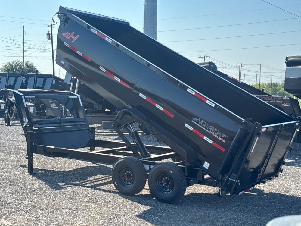 16' HZ7 GN Dump 48" Sides - 8K Axles - Gooseneck Dump - Dump Trailers - TrailerSwap