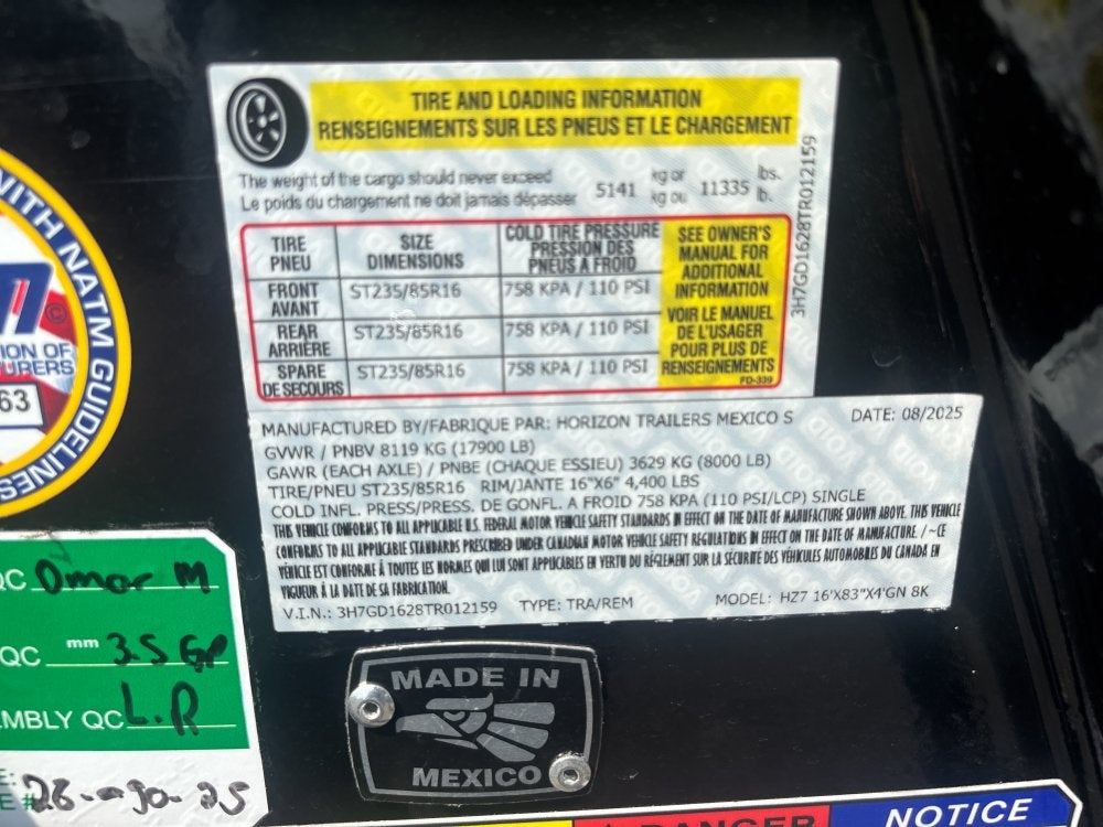 16' HZ7 GN Dump 48" Sides - 8K Axles - Gooseneck Dump - Dump Trailers - TrailerSwap