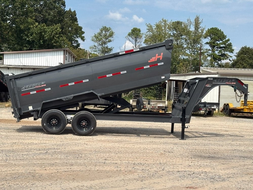 16' HZ7 GN Dump 48" Sides - 8K Axles - Gooseneck Dump - Dump Trailers - TrailerSwap
