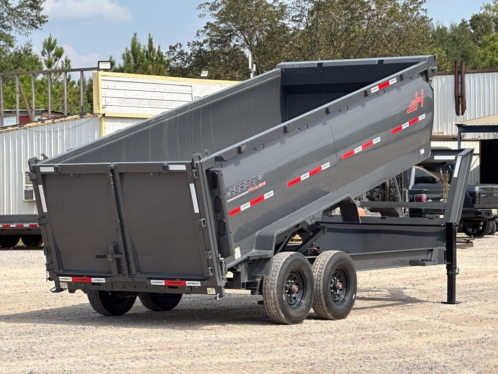 16' HZ7 GN Dump 48" Sides - 8K Axles - Gooseneck Dump - Dump Trailers - TrailerSwap
