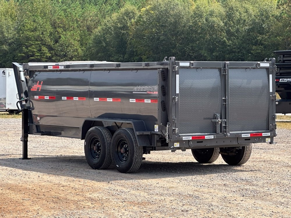 16' HZ7 GN Dump 48" Sides - 8K Axles - Gooseneck Dump - Dump Trailers - TrailerSwap