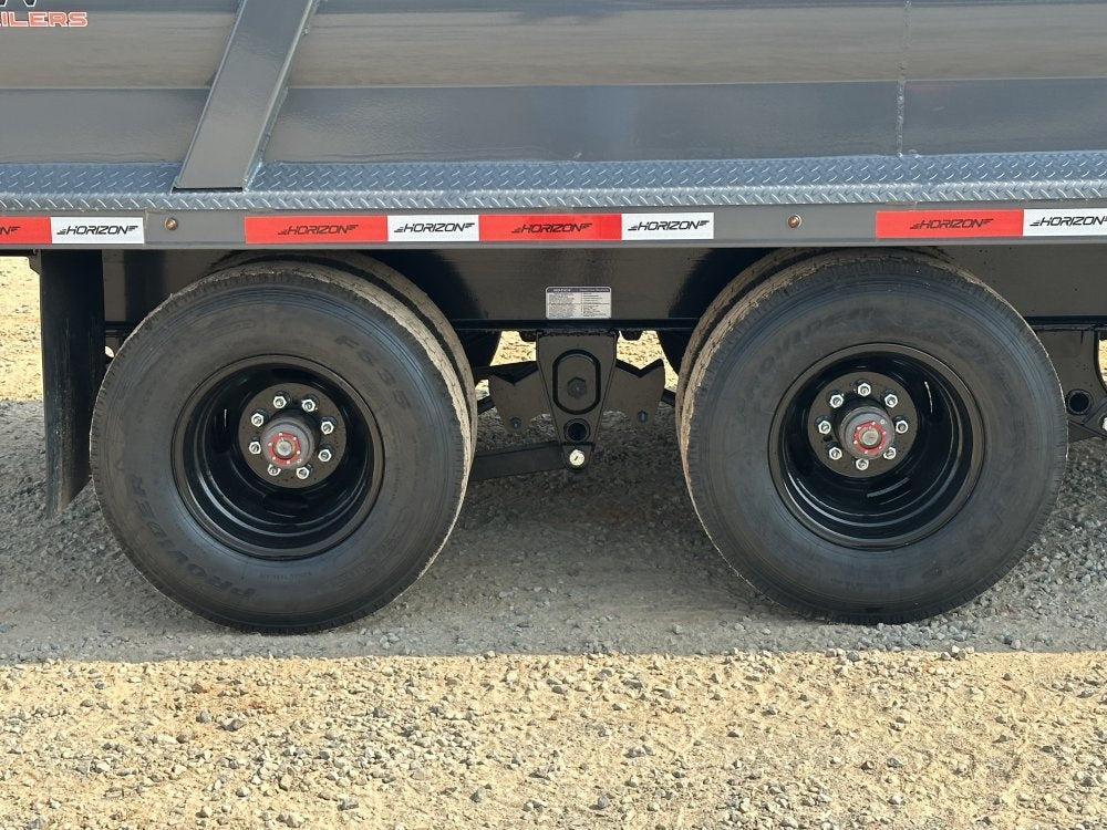 16' HZH GN Dump Trailer w/ 2' Walls (2) 12k Axles, 3-Way Door, Tarp - Gooseneck Dump - TrailerSwap