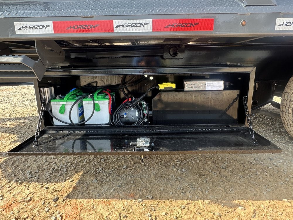 16' HZH GN Dump Trailer w/ 2' Walls (2) 12k Axles, 3-Way Door, Tarp - Gooseneck Dump - TrailerSwap