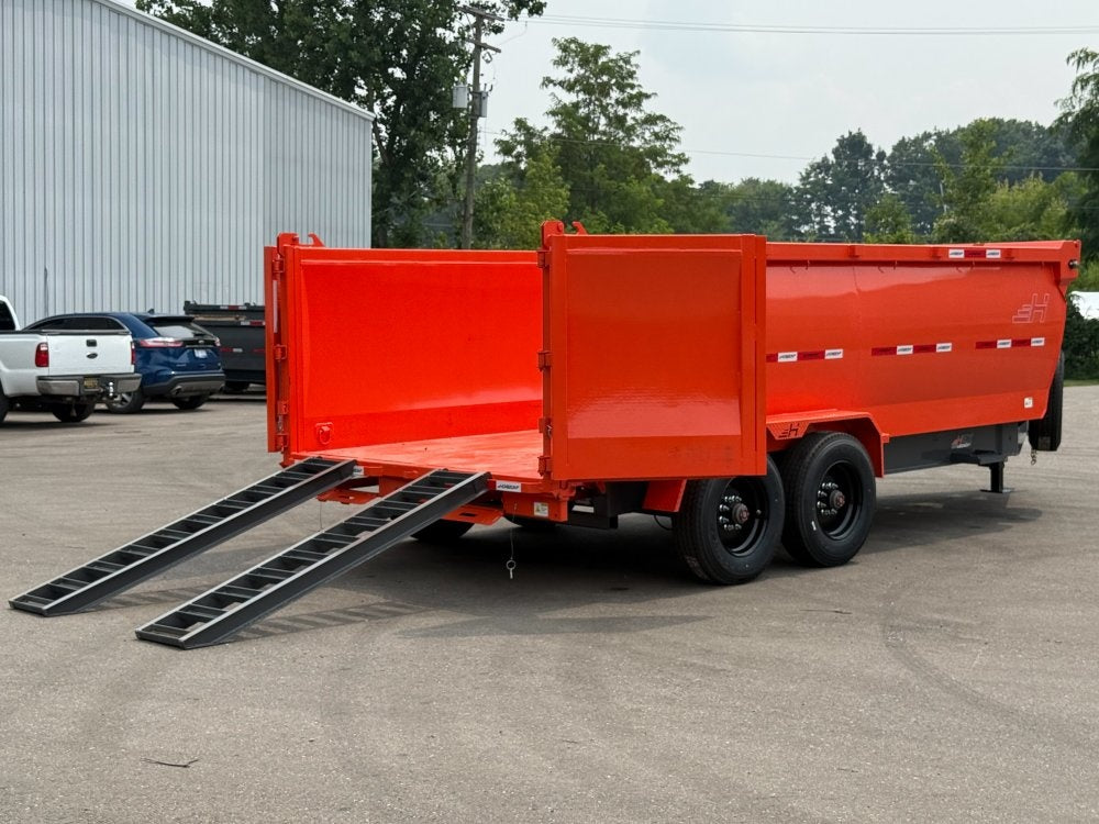 16' HZX BP Dump Trailer 10K Axles 4' High Sides - Bumper Pull Dump - Dump Trailers - TrailerSwap
