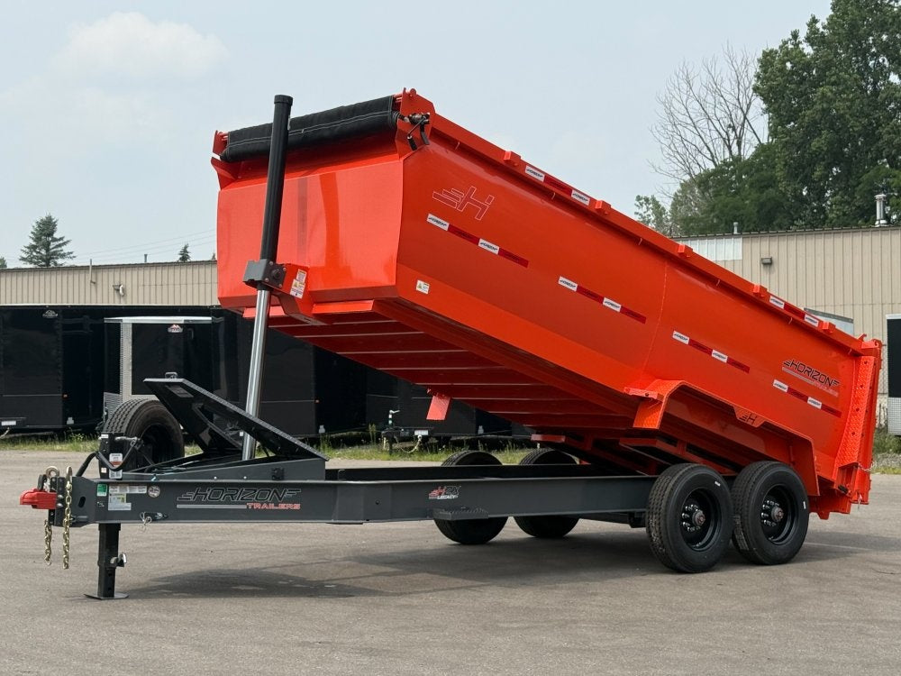 16' HZX BP Dump Trailer 10K Axles 4' High Sides - Bumper Pull Dump - Dump Trailers - TrailerSwap