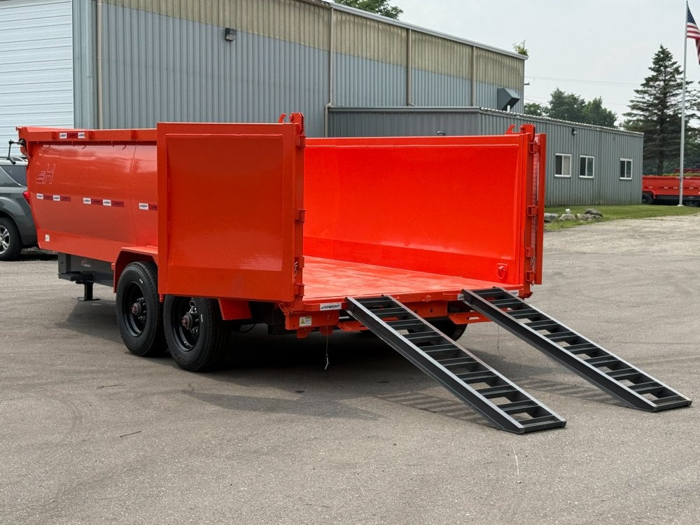 16' HZX BP Dump Trailer 10K Axles 4' High Sides - Bumper Pull Dump - Dump Trailers - TrailerSwap