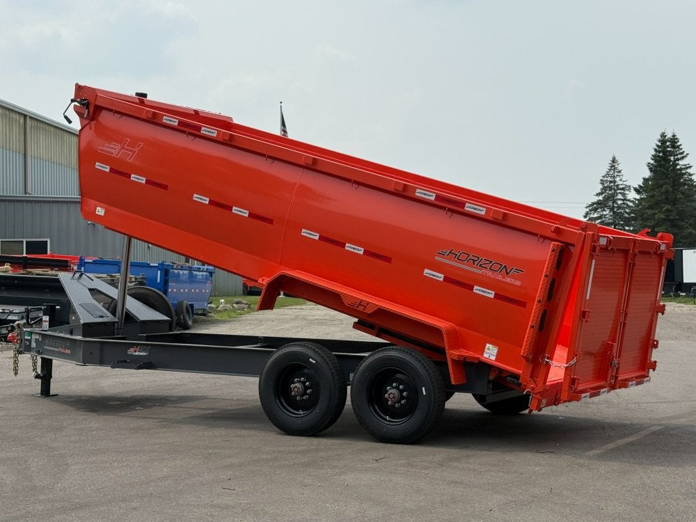 16' HZX BP Dump Trailer 10K Axles 4' High Sides - Bumper Pull Dump - Dump Trailers - TrailerSwap