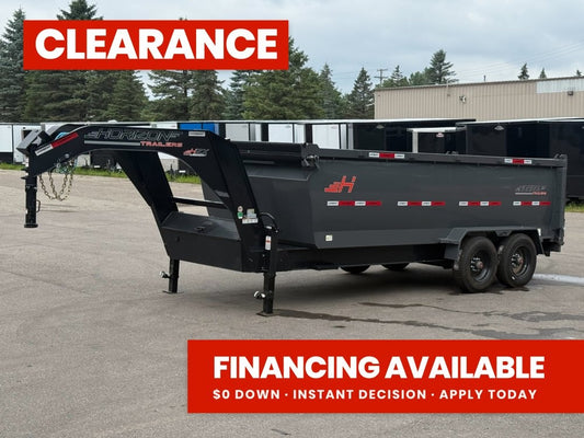 16' HZX GN Dump Trailer 10K Axles 4' High Sides - Gooseneck Dump - Dump Trailers - TrailerSwap