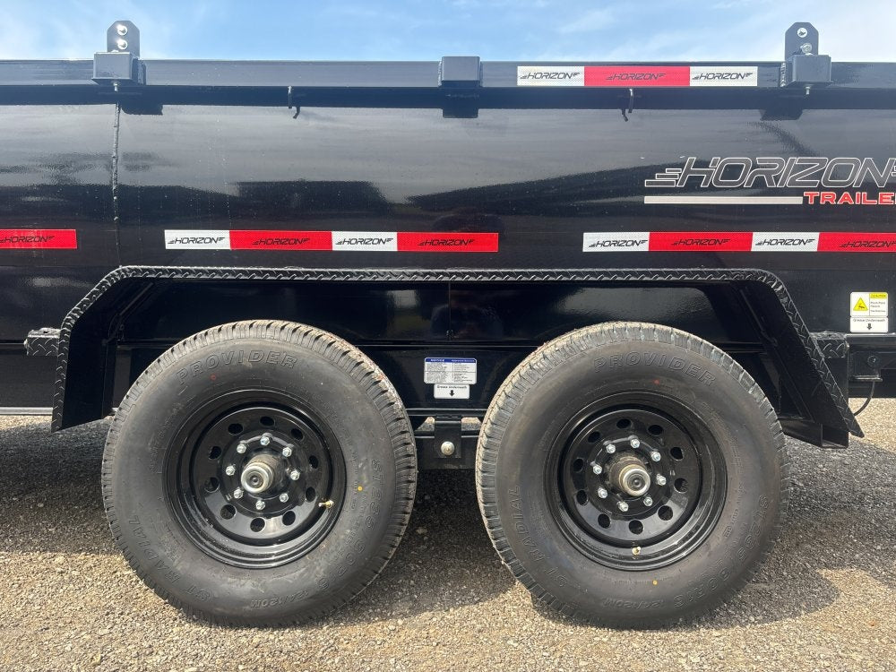 16' LZ7 Dump Trailer 38" Walls - Scissor Lift - 14K GWVR - 14ply Tires - 3 Way Door - Ramps - Bumper Pull Dump - Dump Trailers - TrailerSwap