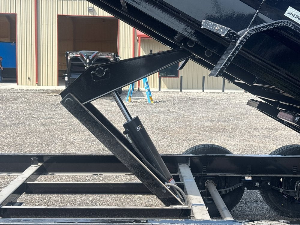 16' LZ7 Dump Trailer 38" Walls - Scissor Lift - 14K GWVR - 14ply Tires - 3 Way Door - Ramps - Bumper Pull Dump - Dump Trailers - TrailerSwap