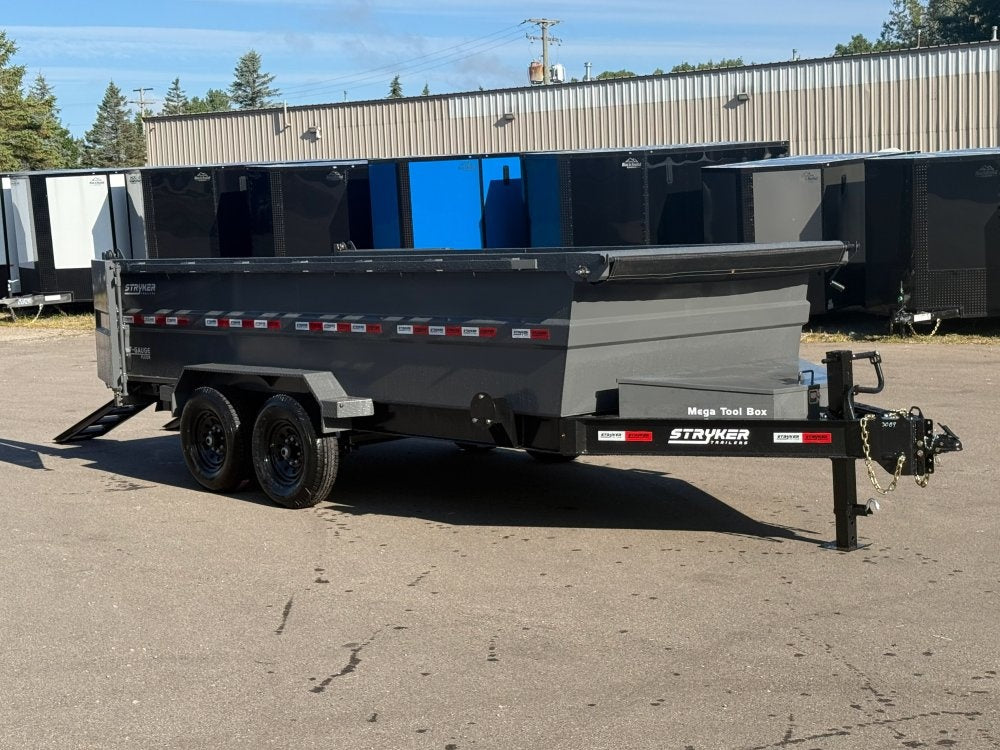 16' SDT Dump Trailer 36" Side Walls - 620 Scissor Lift - 3 Way Gate - Bumper Pull Dump - Dump Trailers - TrailerSwap