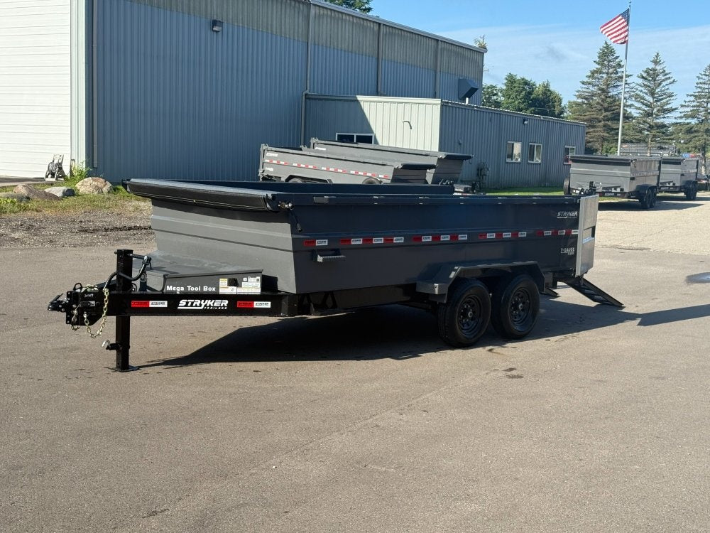 16' SDT Dump Trailer 36" Side Walls - 620 Scissor Lift - 3 Way Gate - Bumper Pull Dump - Dump Trailers - TrailerSwap