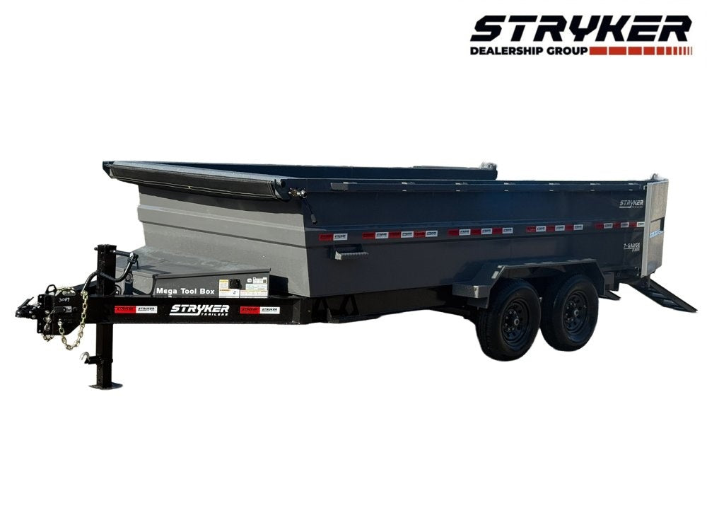 16' SDT Dump Trailer 36" Side Walls - 620 Scissor Lift - 3 Way Gate - Bumper Pull Dump - Dump Trailers - TrailerSwap
