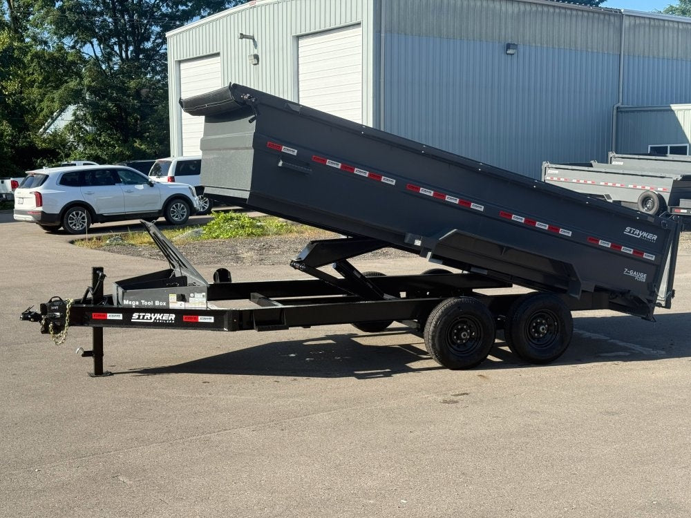 16' SDT Dump Trailer 36" Side Walls - 620 Scissor Lift - 3 Way Gate - Bumper Pull Dump - Dump Trailers - TrailerSwap