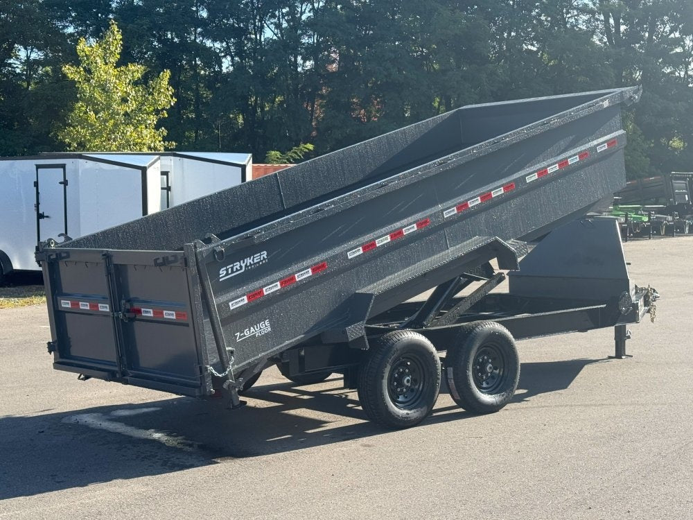 16' SDT Dump Trailer 36" Side Walls - 620 Scissor Lift - 3 Way Gate - Bumper Pull Dump - Dump Trailers - TrailerSwap