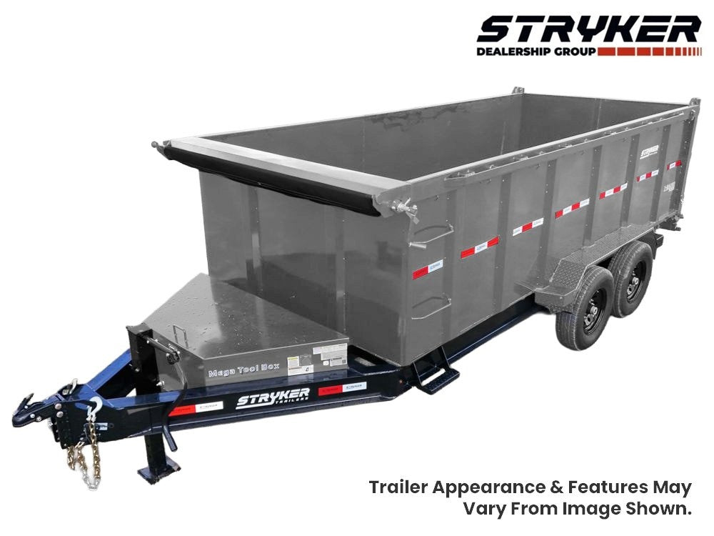 16' SDT Dump Trailer (2) 8K Axles 48" Side Walls - 620 Scissor Lift - 3 Way Gate - Bumper Pull Dump - Dump Trailers - TrailerSwap