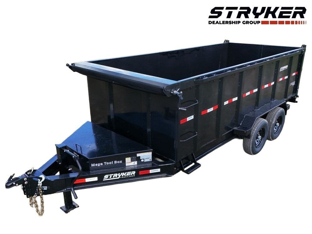 16' SDT Dump Trailer (2) 8K Axles 48" Side Walls - 620 Scissor Lift - 3 Way Gate - Bumper Pull Dump - Dump Trailers - TrailerSwap