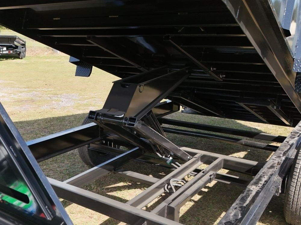 16' SDT Dump Trailer (2) 8K Axles 48" Side Walls - 620 Scissor Lift - 3 Way Gate - Bumper Pull Dump - Dump Trailers - TrailerSwap