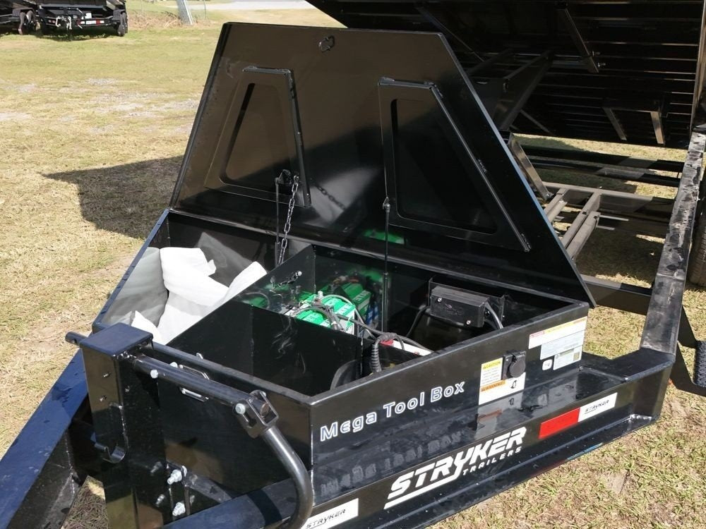 16' SDT Dump Trailer (2) 8K Axles 48" Side Walls - 620 Scissor Lift - 3 Way Gate - Bumper Pull Dump - Dump Trailers - TrailerSwap