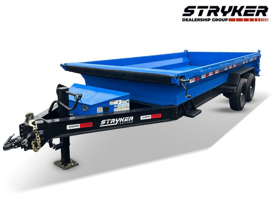 16' Stryker EDT Bumper Pull Dump Trailer 20" Side Walls - (2) 7k Axles - Bumper Pull Dump - Dump Trailers - TrailerSwap
