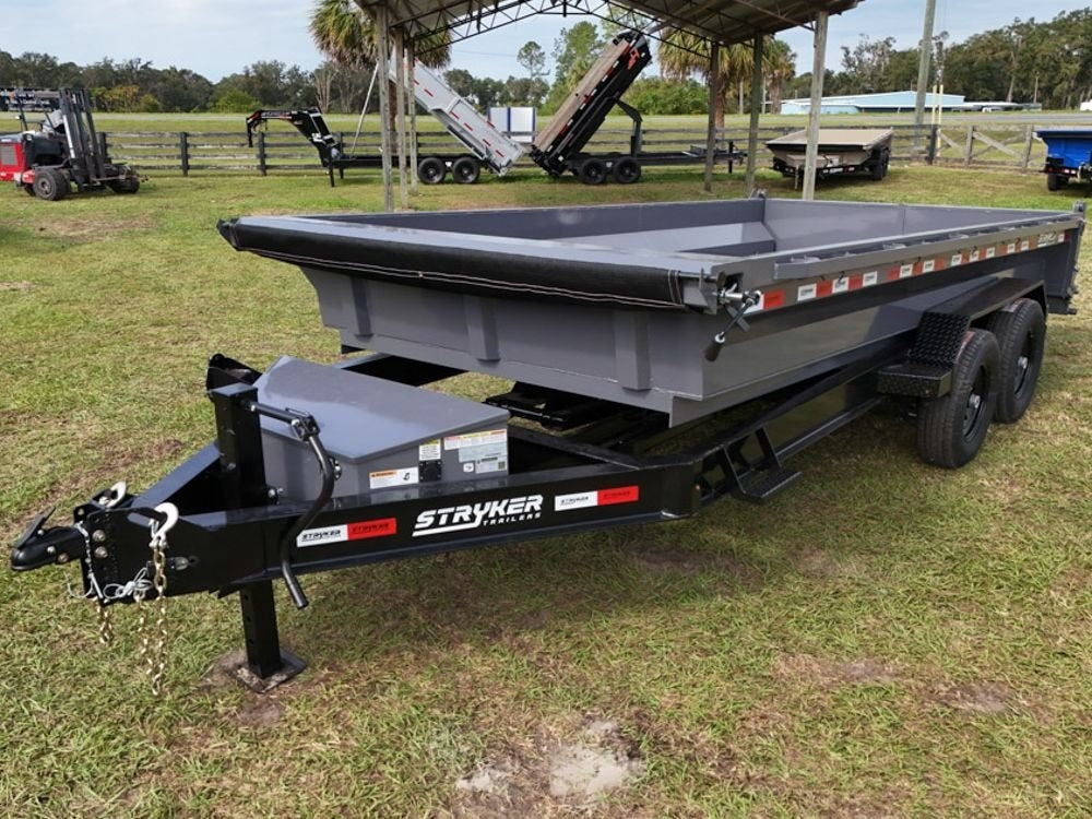 16' Stryker EDT Bumper Pull Dump Trailer 20" Side Walls - (2) 7k Axles - Bumper Pull Dump - Dump Trailers - TrailerSwap