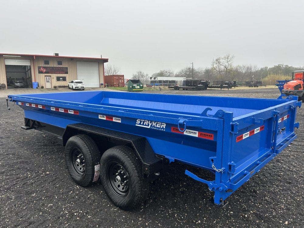 16' Stryker EDT Bumper Pull Dump Trailer 20" Side Walls - (2) 7k Axles - Bumper Pull Dump/Dump Trailers - Stryker Dealership Group
