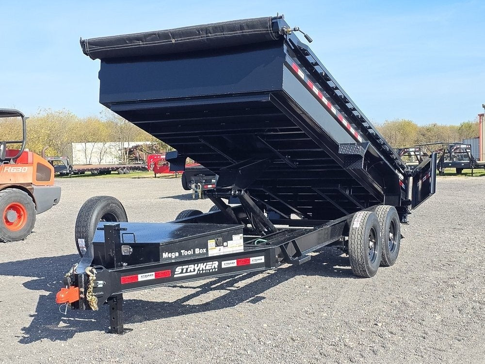 16' Stryker SDT Bumper Pull Dump Trailer 24" Side Walls - (2) 7k Axles - Bumper Pull Dump - Dump Trailers - TrailerSwap