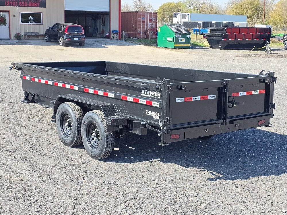 16' Stryker SDT Bumper Pull Dump Trailer 24" Side Walls - (2) 7k Axles - Bumper Pull Dump/Dump Trailers - Stryker Dealership Group