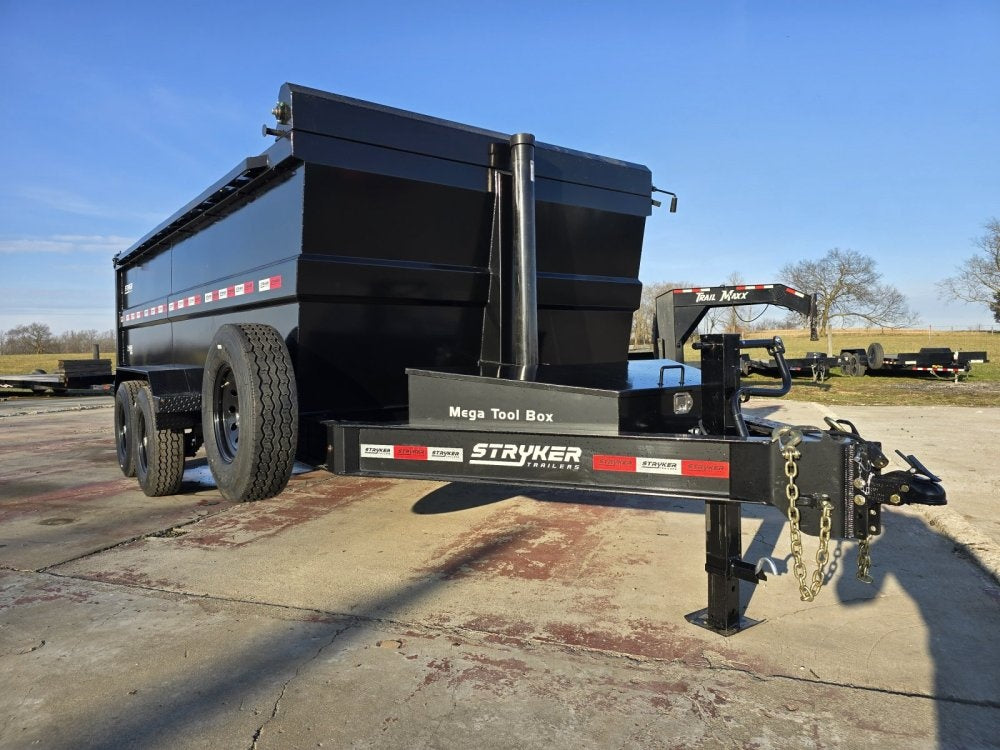 16' Stryker SDT Bumper Pull Dump Trailer 48" Side Walls - (2) 7k Axles - Bumper Pull Dump - Dump Trailers - TrailerSwap