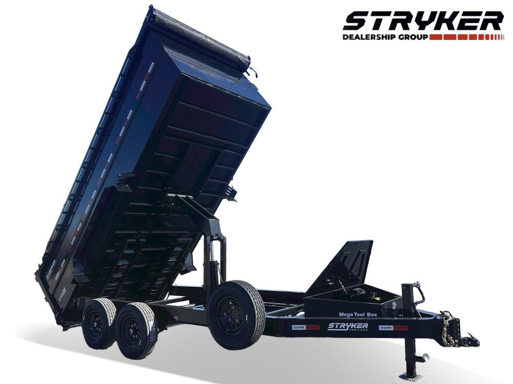 16' Stryker SDT Bumper Pull Dump Trailer 48" Side Walls - (2) 7k Axles - Bumper Pull Dump - Dump Trailers - TrailerSwap