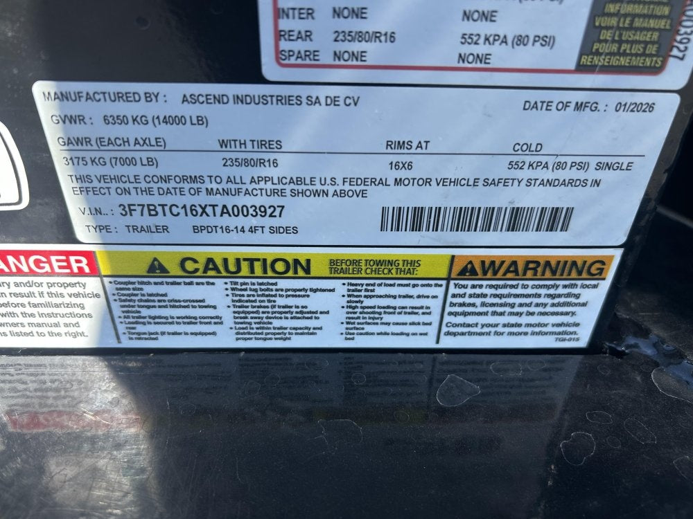 16' Stryker SDT Bumper Pull Dump Trailer 48" Side Walls - (2) 7k Axles - Bumper Pull Dump - Dump Trailers - TrailerSwap