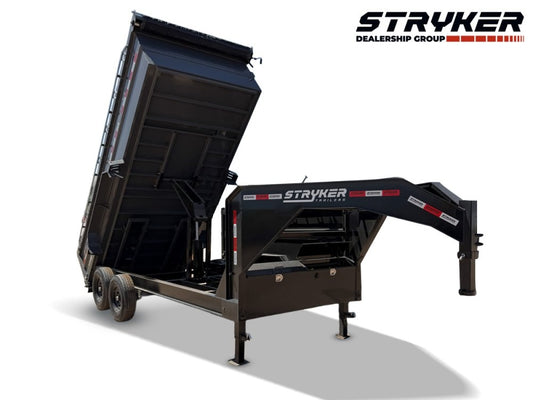 16' Stryker SDT Gooseneck Dump Trailer 36" Side Walls - (2) 7k Axles - Gooseneck Dump - Dump Trailers - TrailerSwap