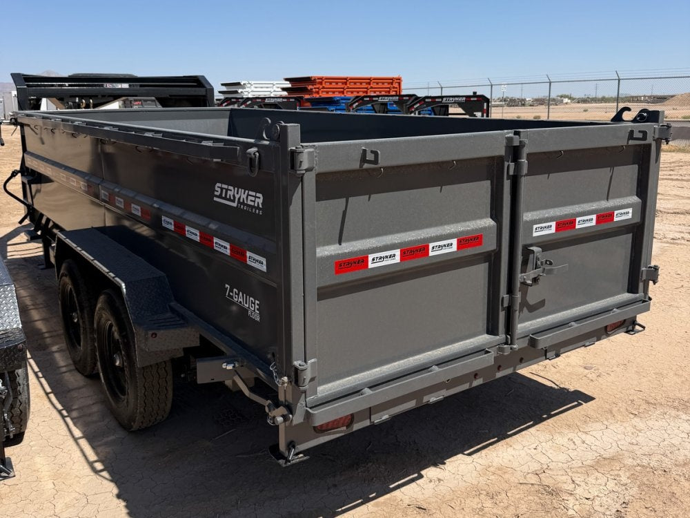 16' Stryker SDT Gooseneck Dump Trailer 36" Side Walls - (2) 7k Axles - Gooseneck Dump - Dump Trailers - TrailerSwap