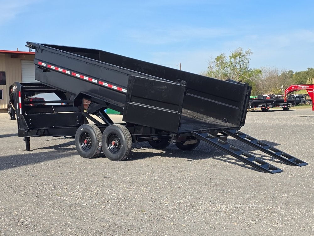 16' Stryker SDT Gooseneck Dump Trailer 36" Side Walls - (2) 8k Axles - Gooseneck Dump - Dump Trailers - TrailerSwap